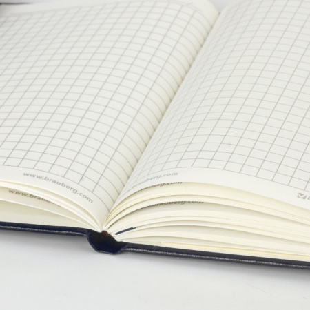 Блокнот МАЛЫЙ (100x150 мм) А6, BRAUBERG "Metropolis", балакрон, резинка, клетка, черный, 111589 - Бизнес-блокноты и бизнес-тетради