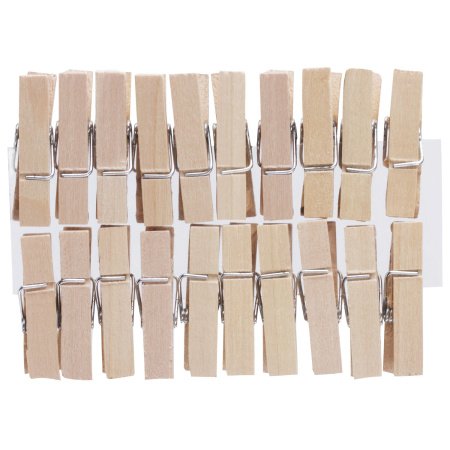 Прищепки декоративные "Классика", 20 штук, 3,5 см, дерево, ОСТРОВ СОКРОВИЩ, 661288 - Прищепки для творчества