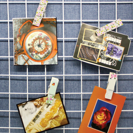 Прищепки декоративные широкие "Шебби-шик", 4 штуки, 7,2 см, ассорти, ОСТРОВ СОКРОВИЩ, 662679 - Прищепки для творчества