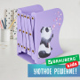 Подставка-держатель для книг и учебников BRAUBERG KIDS "Panda", раздвижная, металлическая, 238064 - Подставки для книг