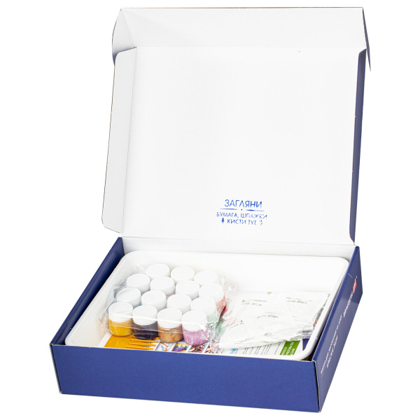 ЭБРУ набор для рисования на воде 15 цветов х 20 мл (120 картин), лоток А4, BRAUBERG ART, 664882 - Наборы для рукоделия