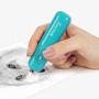 Ластик электрический BRAUBERG "JET", питание от 2 батареек ААА, 8 сменных ластиков, голубой, 229612 - Ластики электрические