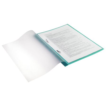 Скоросшиватель пластиковый с перфорацией BRAUBERG, А4, 140/180 мкм, зеленый, 226581 - Папки-скоросшиватели мягкие