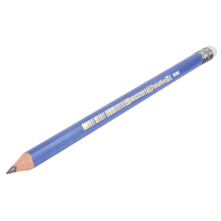 Карандаш чернографитный BIC, 1 шт., "Evolution Triangle", HB, трехгранный, с резинкой, корпус синий, заточенный, 964849 - Карандаши чернографитные