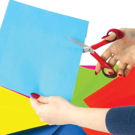 Ножницы для хобби и рукоделия ОСТРОВ СОКРОВИЩ 140 мм, 3-х сторонняя заточка, красно-черные, 237105 - Ножницы для хобби и рукоделия