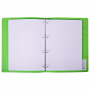 Тетрадь на кольцах БОЛЬШАЯ А4 (240х310 мм), 120 листов, под кожу, клетка, BRAUBERG "Joy", зелёный/светло-зелёный, 404508 - Тетради на кольцах и сменные блоки к ним