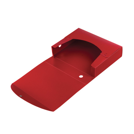 Короб архивный (330х245 мм), 70 мм, пластик, разборный, до 750 листов, красный, 0,7 мм, STAFF, 237276 - Короба и архивные системы пластиковые