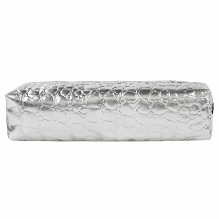 Пенал-косметичка BRAUBERG, "крокодиловая кожа", 20х6х4 см, "Ultra silver", 270851 - Пеналы мягкие