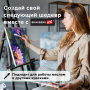 Кисть художественная профессиональная BRAUBERG ART CLASSIC, щетина, плоская, № 24, длинная ручка, 200724 - Кисти художественные из натурального волоса