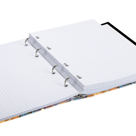 Тетрадь на кольцах А5 (175х215 мм), 240 листов, твердый картон, клетка, BRAUBERG, Идиллия, 404095 - Тетради на кольцах и сменные блоки к ним