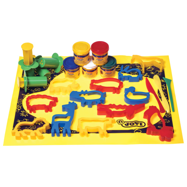 Пластилин на растительной основе JOVI (Испания), набор, "Зоопарк", 5 цветов, 20 предметов, 475 - Пластилин