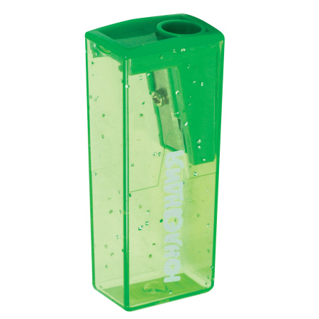 Точилка ЮНЛАНДИЯ "Космо", с контейнером, пластиковая, корпус ассорти, 228452 - Точилки ручные