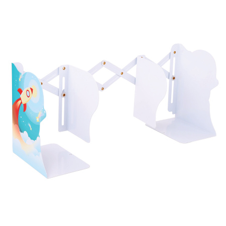 Подставка-держатель для книг и учебников фигурная BRAUBERG KIDS "Cosmo" раздвижная, металлическая, 238068 - Подставки для книг