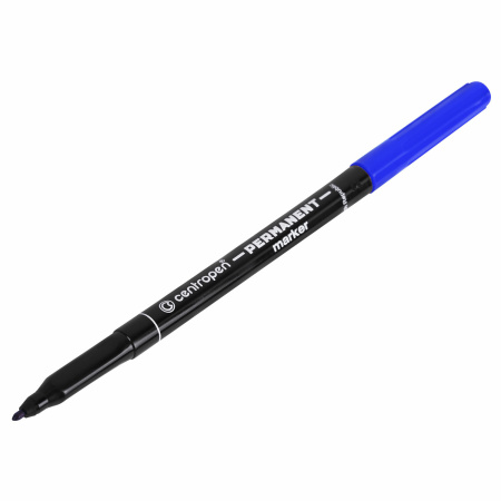 Маркер перманентный CENTROPEN 2536, СИНИЙ, тонкий наконечник, 1 мм, трехгранная зона захвата, 6 2536 0106 - Маркеры перманентные