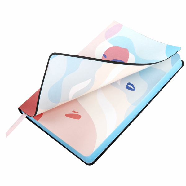 Ежедневник недатированный А5 (138х213 мм), BRAUBERG VISTA, под кожу, гибкий, 136 л., "Enigma", 111989 - Ежедневники с покрытием "под кожу и ткань"