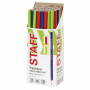 Карандаш чернографитный STAFF "Basic" BLP-743, 1 шт., НВ, пластиковый, корпус ассорти, 181743 - Карандаши чернографитные