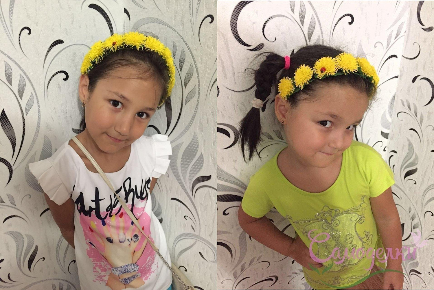 Ободок-венок "Солнечные одуванчики"