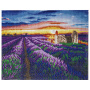 Картина стразами (алмазная мозаика) 40х50 см, ОСТРОВ СОКРОВИЩ "Лавандовое поле", на подрамнике, 662426 - Алмазная вышивка