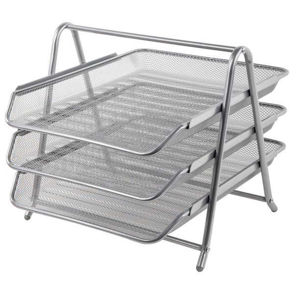 Настольный набор BRAUBERG "Germanium", 6 предметов, серебро, металл, 237986 - Настольные наборы из металла