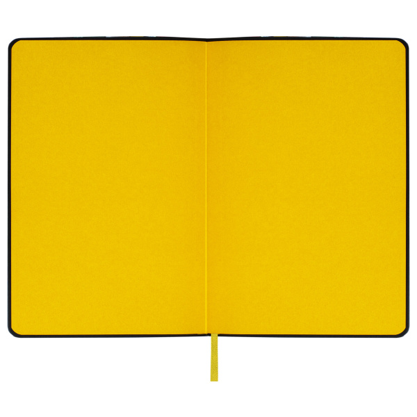 Ежедневник недатированный А5 (138х213 мм) BRAUBERG "Stylish", кожзам, гибкий, 160 л., желтый, 111863 - Ежедневники с покрытием "под кожу и ткань"