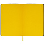 Ежедневник недатированный А5 (138х213 мм) BRAUBERG "Stylish", кожзам, гибкий, 160 л., желтый, 111863 - Ежедневники с покрытием "под кожу и ткань"