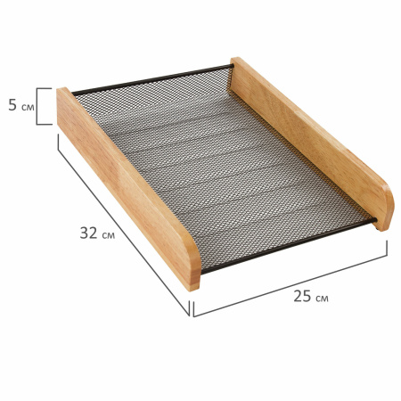 Набор настольный GALANT "Wood&Metal", 8 предметов, светлое дерево и черный металл, 230878 - Настольные наборы и аксессуары из дерева