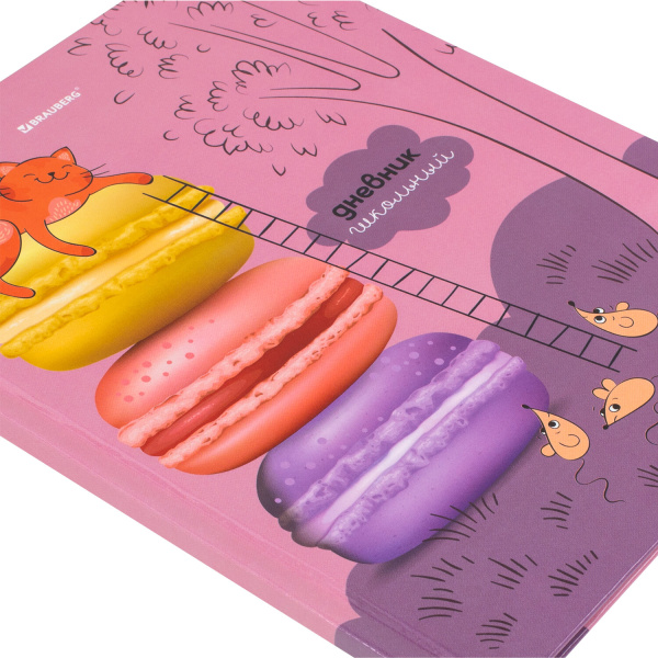 Дневник 5-11 класс 48 л., твердый, BRAUBERG, глянцевая ламинация, с подсказом, "Сладкая Жизнь", 106400 - Дневники для старших классов