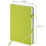 Ежедневник недатированный А5 138x213 мм BRAUBERG "Finest" под кожу, резинка, 136 л., зеленый, 111868 - Ежедневники с покрытием "под кожу и ткань"