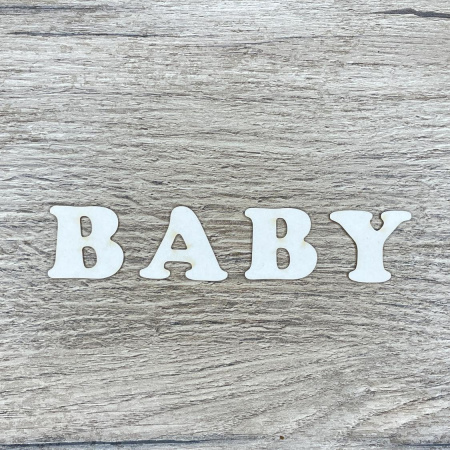 Чипборд надпись "Baby" толщина 1,55 мм