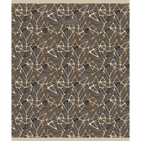 Тетрадь А5, 96 л., ПЗБМ, скоба, клетка, фольга, ламинация, выборочный лак, "Золотые узоры" (5 видов), 027965 - Тетради более 60 листов