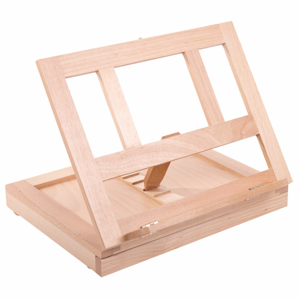 Мольберт настольный из бука с выдвижным ящиком, 34,5х26х27 см, холст до 30 см, BRAUBERG ART, 192247 - Мольберты