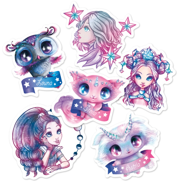 Серия Space: Набор виниловых наклеек, 50 шт. - Наклейки