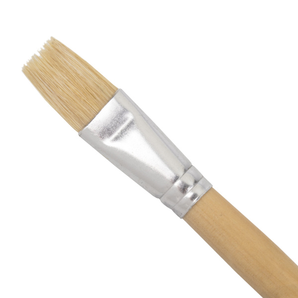 Кисть BRAUBERG, щетина, плоская, № 16, 200205 - Кисти для рисования