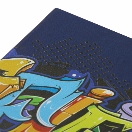 Дневник 1-11 класс 48 л., кожзам (твердая), шелкография, BRAUBERG, "ГРАФФИТИ", 105990 - Дневники универсальные