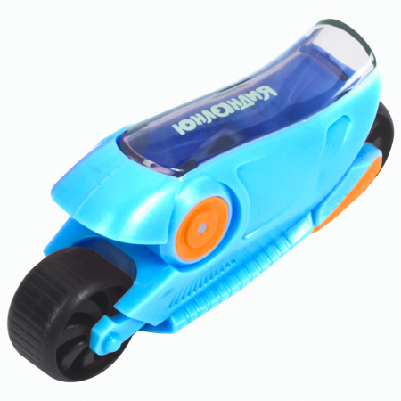 Точилка ЮНЛАНДИЯ "Мотоцикл Юнландика", с контейнером, пластиковая, корпус ассорти, 228469 - Точилки ручные