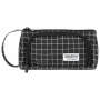 Пенал-косметичка BRAUBERG с ручкой, 1 откидная планка, полиэстер, 22x10х8 см, "Checkered black", 271559 - Пеналы мягкие