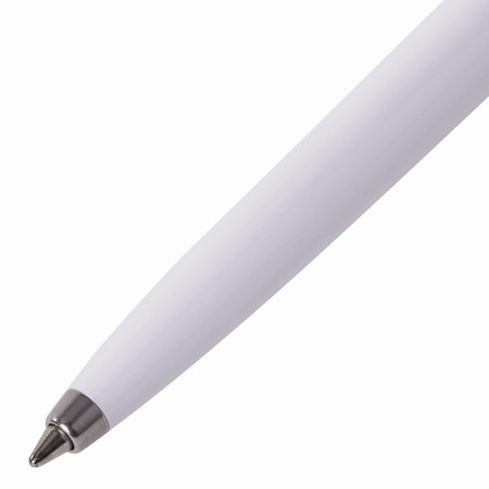 Ручка шариковая PARKER "Jotter Plastic CT", корпус белый, детали из нержавеющей стали, синяя, R0032930 - Ручки шариковые подарочные