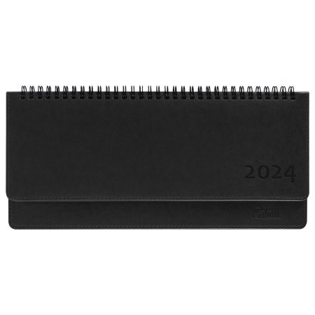 Планинг датированный 2024 305x140 мм GALANT "Ritter", под кожу, черный, 114821 - Планинги