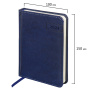 Ежедневник датированный 2024 МАЛЫЙ ФОРМАТ А6 100х150 мм, BRAUBERG "Imperial", под кожу, синий, 114787 - Ежедневники с покрытием "под кожу и ткань"
