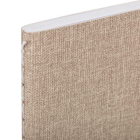 Тетрадь 48 л. в линию обложка кожзам под рогожку, сшивка, A5 (147х210мм), БЕЖЕВЫЙ, BRAUBERG HARMONY, 403838 - Тетради 40-48 листов