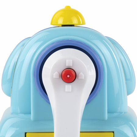 Точилка механическая ЮНЛАНДИЯ "Машина Юнландика", корпус голубой, для чернографитных и цветных карандашей, 228479 - Точилки механические