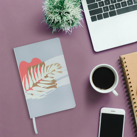 Ежедневник недатированный А5 (138х213 мм), BRAUBERG VISTA, под кожу, гибкий, 136 л., "Botanica", 112011 - Ежедневники с покрытием "под кожу и ткань"