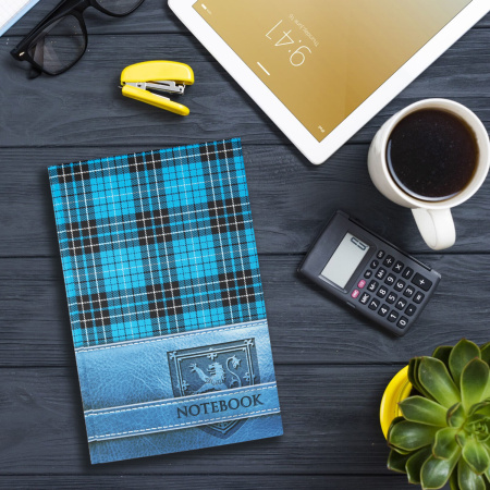 Блокнот А5 (135х206 мм), 96 л., твердый переплет, ламинированная обложка, клетка, BRAUBERG, "Шотландка", 123248 - Блокноты в книжном переплете