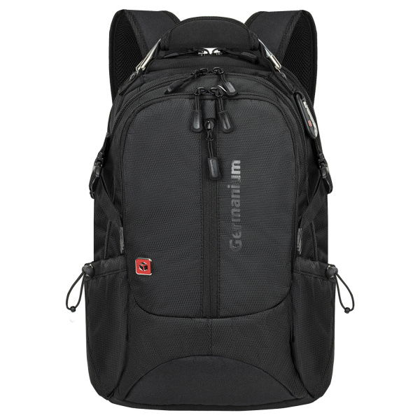 Рюкзак GERMANIUM "S-02" универсальный, с отделением для ноутбука, усиленная ручка, черный, 47х31х16 см, 226948 - Рюкзаки с отделением для ноутбука