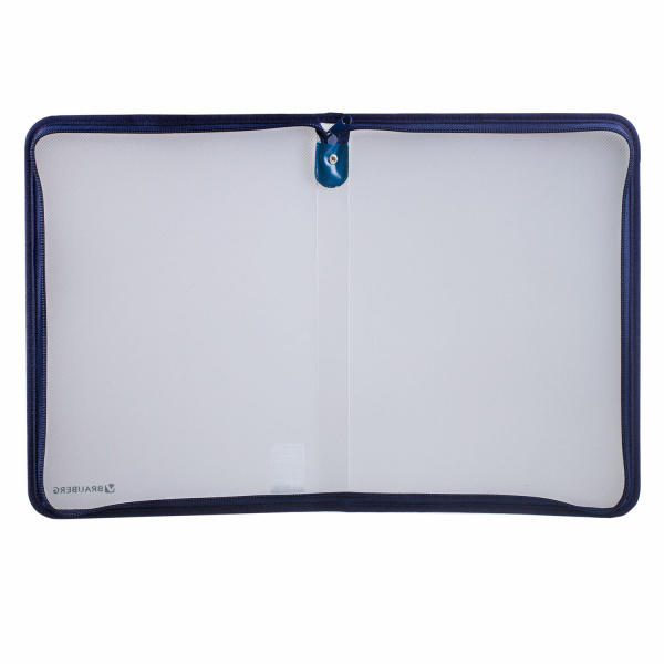 Папка на молнии пластиковая А4, ОБЪЕМНАЯ, 335х240х20 мм, матовая диагональ, BRAUBERG, РОССИЯ, 226036 - Папки пластиковые на молнии