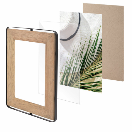 Рамка из мангового дерева BRAUBERG LOFT IRONWOOD, фото 13х18 см, акриловый экран, 19х24 см, 391287 - Рамки для дипломов, сертификатов, грамот, фотографий