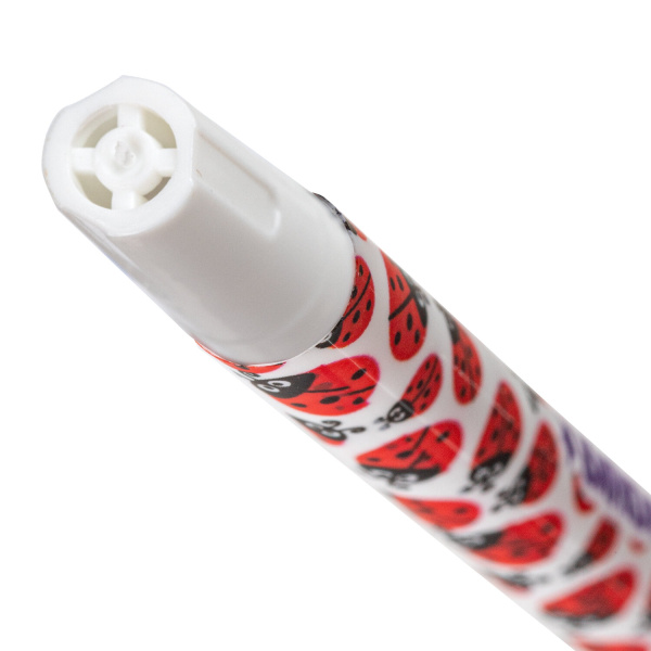 Ручка шариковая ЮНЛАНДИЯ "LADYBIRD", синяя, SOFT TOUCH покрытие, узел 0,7 мм, линия письма 0,35 мм, 143727 - Ручки шариковые неавтоматические