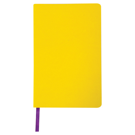 Ежедневник недатированный А5 138х213 мм BRAUBERG "Flex" под кожу, гибкий, 136 л., желтый, 111680 - Ежедневники с покрытием "под кожу и ткань"