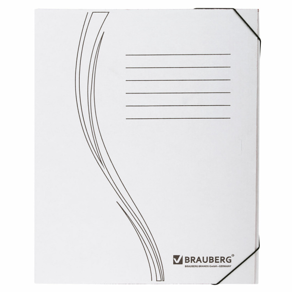 Папка архивная с резинкой А4 (325х250 мм), 45 мм, до 400 листов, плотная, микрогофрокартон, БЕЛАЯ, BRAUBERG, 126511 - Накопители документов