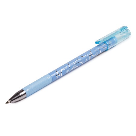 Ручка шариковая BRAUBERG "Flowertime", СИНЯЯ, корпус ассорти, узел 0,7 мм, линия письма 0,35 мм, 141539 - Ручки шариковые неавтоматические